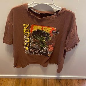 Brown graphic tee